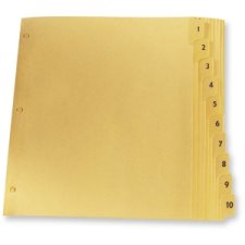 Oxford Printed Tab Indexes - 1-10 Tab