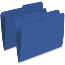 OP Brand Reversible File Folders, Letter Dark Blue