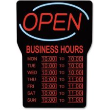 Royal Sovereign Open Sign Business Hours - English