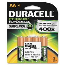 Duracell Rechargeable Stay Charged Batteries, AA