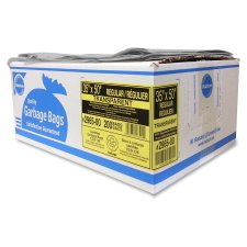 EcoLogo Industrial Clear Garbage Bags, 35" x 50"