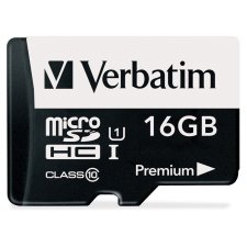 Verbatim microSDHC Cards with Adaptor, 16GB