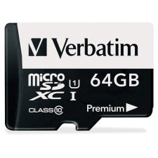 Verbatim microSDHC Cards with Adaptor, 64GB