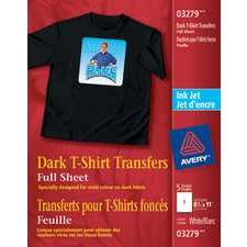 Avery T-Shirt Transfer Sheet, White Fabric