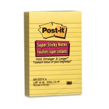 Post-It Super Sticky Notes, Lined,??4" x 6