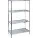 Chromate Wire Shelving, 4 Shelves Starter