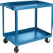 2 Shelf Utility Cart 5" Polyolefin Casters