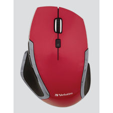 Verbatim Wireless 6-Button Deluxe LED Mouse, Red