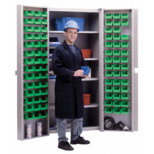 Deep Door Combination 84 Bin Cabinet w/ Bins Green