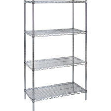 Chromate Wire Shelving, 4 Shelves Starter