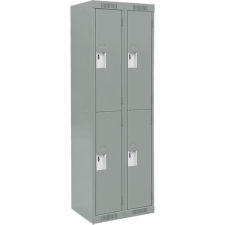 Clean Line Economy Double Tier Lockers, Bank of 2