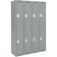 Clean Line Economy Double Tier Lockers, Bank of 4