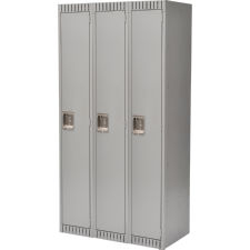 Steel Single Tier Locker, Bank of 3