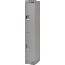 Steel Double Tier Lockers, Bank of 1