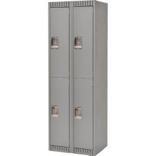 Steel Double Tier Lockers, Bank of 2