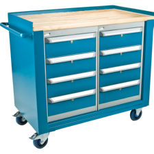 Industrial Duty Mobile Bench, 8 Drawers