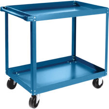 2 Shelf Utility Cart 5" Polyolefin Casters