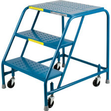 Rolling 3-Step Ladder, Without Handrails