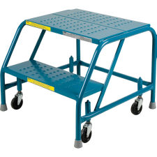 Rolling 2-Step Ladder, Without Handrails