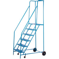 Rolling 6-Step Ladder, With Handrails