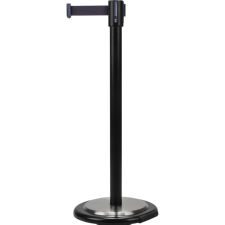 Free-Standing Crowd Control Barrier w/Wheels, Blk