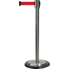 Free-Standing Crowd Control Barrier w/Wheels, Red