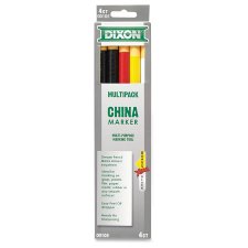 Dixon Phano Dry China Markers, Assorted Colours