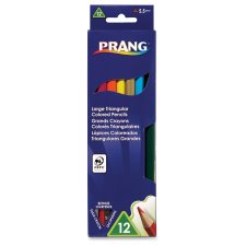 Prang Triangular Coloured Pencils, 12/pkg