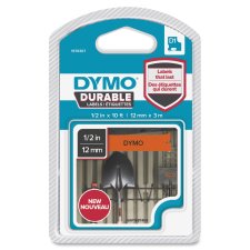 Dymo D1 Durable Replacement 1/2" Tape Black/Orange