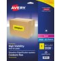 Avery Neon High Visibility Labels, Yellow