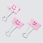 Rapesco Emoji Fold-Back Clips, 3/4" Pink