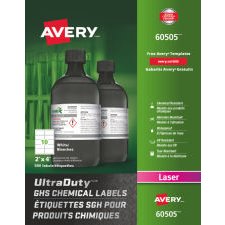 Avery UltraDuty GHS Chemical Labels 2" x 4"