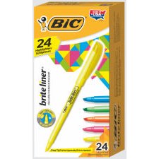 Bic brite liner Highlighters Fine tip Assorted