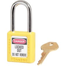 Zenex Thermoplastic Safety Padlock, Yellow