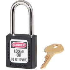 Zenex Thermoplastic Safety Padlock, Black