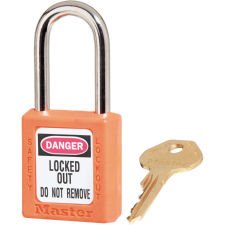 Zenex Thermoplastic Safety Padlock, Orange