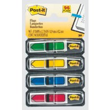 Post-it Mini Flag Arrows Green Yellow Blue and Red