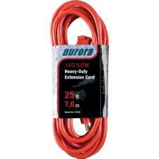 Outdoor Vinyl Heavy-Duty Extension Cord Orange 25'