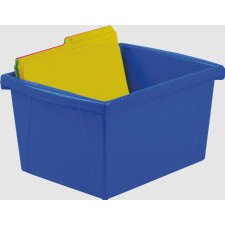 Storex Storage Bin, 15L Blue