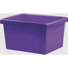 Storex Storage Bin, 15L Purple