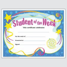 Trend Colourful Certificates Student of the Week