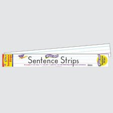 Wipe-Off Sentence Strips, White