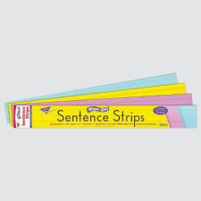 Wipe-Off Sentence Strips, Tri-Colour