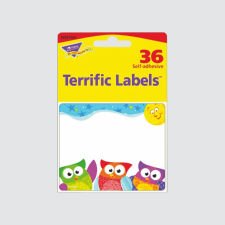 Trend Terrific Labels, Owl-Stars!