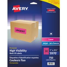Avery Neon Laser Labels, Magenta