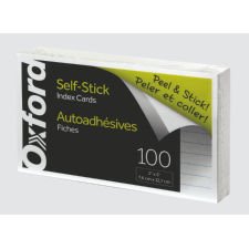 Oxford Self Stick Index Card, White
