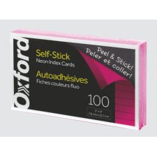 Oxford Self Stick Index Card, Pink
