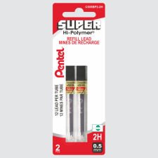 Pentel Super Hi-Polymer Pencil Leads, 2H