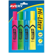 Avery HI-LITER, Assorted 4 pack