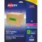 Avery Neon High Visibility Labels, Green
